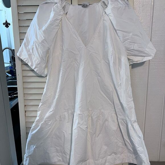 a new day White V-Neck Dress - Picture 1 of 10